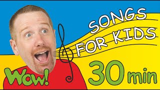 Songs for Kids from Steve and Maggie  More  30 Minutes of Fun for Children [upl. by Gabrielle310]