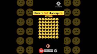 Memory Test challenge 🙋viral shortvideo challenge iqtest iqleveltest power emojy question [upl. by Norad]