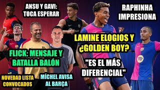 LAMINE ELOGIOS Y ¿GOLDEN BOY  RAPHINHA IMPRESIONA  ANSU Y GAVI ESPERAN  FLICK Y MÍCHEL GIRONA [upl. by Mallon377]