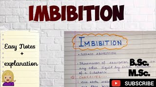 What is Imbibition Plant Physiology notes on Imbibition Process Factor Affecting Examples [upl. by Haikezeh]