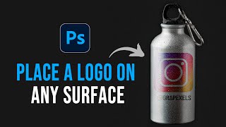 Realistic way to place a logo on any surface  photoshop [upl. by Marijn]