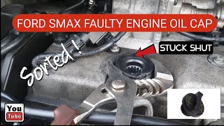 Car Engine Oil Refill Cap Will Not Open Its Stuck Shut How to Open Ford Smax Engine Oil Refill Cap [upl. by Eniamirt]