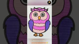 owl drawing Tutorial shorts  How to Draw an Owl shortvideo drawsmart [upl. by Shapiro]