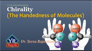 Chirality  The Handedness of Molecules  Stereogenic center  YR Pharma Tube  Dr Yerra Rajeshwar [upl. by Tamar904]