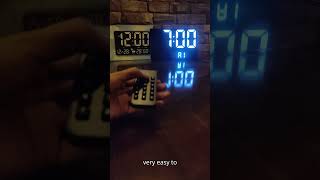 DIGITAL Table LED Clock  Review  Alarm Bedside Clock  lighting cool fun modern decor [upl. by Freemon]