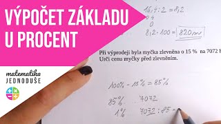 Výpočet základu u procent  PROCENTA 3 [upl. by Brahear]