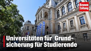 Universitäten für Grundsicherung für Studierende  kronetv NEWS [upl. by Mailliwnhoj]