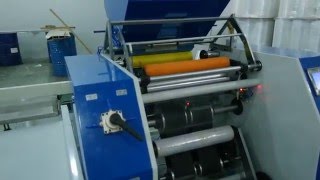 Full automatic stretch film rewinding machineautomatic rewinderrewinder [upl. by Anthiathia849]