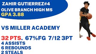 Zahir Gutiérrez win vs miller academy 32 pts  Western KY hoops [upl. by Sacks]