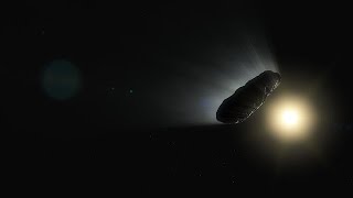 Animation of Oumuamua outgassing and rotating [upl. by Sibbie]