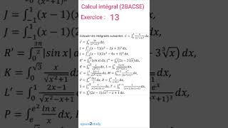 Exercice 13 Calcul intégral 2BACSE SPACE2STUDY MATHS [upl. by Eimile]