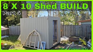 8x10 Shed Build Part 4  Adding loft Headroom [upl. by Yddub]