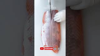 wholesalmon salmonsashimi salmoncutting salmonasmr fish [upl. by Yren]