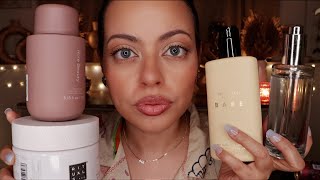 ASMR Body Care Show amp Tell  My Lotions amp Potions amp a lil cry sesh 💧 tapping liquid sounds [upl. by Bilak]