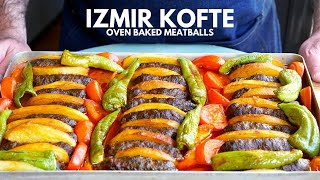 Izmir Kofte Oven Baked Turkish Meatballs in Tomato Sauce [upl. by Marks]