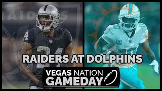 Las Vegas Raiders face Miami Dolphins in Antonio Pierces first road game  Vegas Nation Gameday [upl. by Nace]