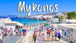 Mykonos Greece a high quality walking tour in 4k port included Greece 2024 [upl. by Ecined]