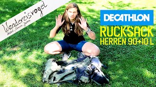 Review Jackie zeigt Euch den größten Trekkingrucksack von DECATHLON Forclaz Trek 900 9010 Liter [upl. by Oiluig870]