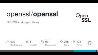 GitHub  opensslopenssl TLSSSL and crypto library [upl. by Indyc]