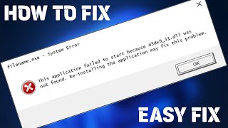 How to fix d3dx9XXdill not found  Windows 11 [upl. by Asert]