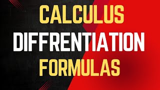 Calculus Differentiation Formula [upl. by Alekin]