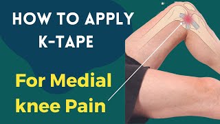 How to treat Knee Pain  Medial Collateral Ligament MCL  Kinesiology taping [upl. by Atnod740]