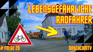 Folge 20 DCTV  Ohne Sicht überholen und Gefährliche Aktionen von Radfahrern DaschcamTV [upl. by Erdah]