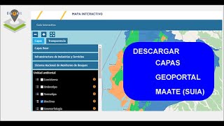 Descargar información geográfica del Geoportal del Ministerio de Ambiente Mapa interactivo SUIA [upl. by Zins]