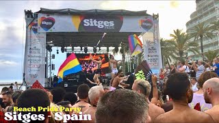 Sitges Pride 2022 The Hottest after Parade Party by the Beach  Orgullo Spain [upl. by Ranita]