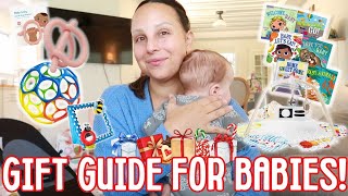 GIFT GUIDE FOR BABIES 1 YEAR OLD amp UNDER  best gift ideas for newborns infants amp babies [upl. by Dietsche13]