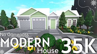 35K BLOXBURG MODERN FAMILY HOUSE  AESTHETIC HOUSEBUILD  NO GAMEPASS [upl. by Zeidman308]