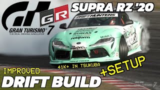 GR Supra RZ 20 Drift Build GRAN TURISMO 7 Setup  Tsukuba Lap [upl. by Keifer]