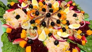 Salad RecipeRecette de Salade سلطة مغربية Cuisine Marocaine [upl. by Nohsad]