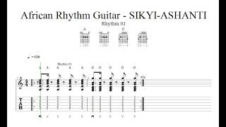 African Rhythm Guitar  SIKYI ASHANTI  120 BPM [upl. by Anestassia]