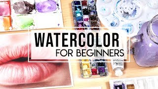 HOW TO USE WATERCOLOR  Guide for Beginners [upl. by Rochester715]