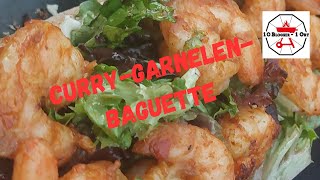 Curry Garnelen Baguette von der Feuerplatte 10blogger1ort [upl. by Ahsiekyt609]