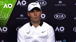 Rafael Nadal press conference 4R  Australian Open 2017 [upl. by Ebsen61]