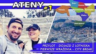 Ateny  Grecja 01 VLOG✩ Przylot Dojazd do Centrum Dzielnice Aten Pierwsze Zwiedzanie i wrażenia [upl. by Ylrac]