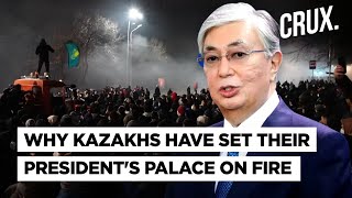 Kazakhstan Emergency Presidential Palace Torched As Fuel Price Hike Protests Turn Violent [upl. by Deedee]