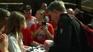 NC States womens team departs for the Final Four [upl. by Ytissac]