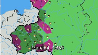 Polish and Lithuanian uprising 18631864 January Uprising map every day [upl. by Erret]