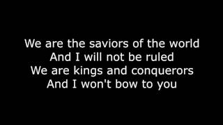 Skillet  Saviors of the World Lyrics HD [upl. by Birdella]