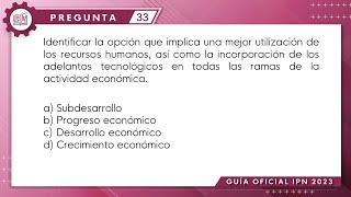 Guía IPN 2023  Historia Pregunta No 33  Conocimientos Generales [upl. by Cirdla229]