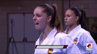 X WKF Junior Cadet ampU21 World Championships 2017 Tenerife Spain Final Kata Team Female [upl. by Siravart]