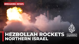 Northern Israel rocket attack Dozens of rockets launched from southern Lebanon [upl. by Swanson]