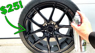 How To Spray Paint Your Wheels the Right Way ONLY 25 [upl. by Nimref]