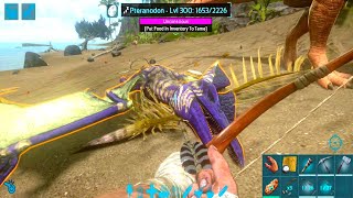 Ark Mobile Maximum Level Pteranodon Fast Tame  Pteranodon Barrel Roll Saddle Level Taming food [upl. by Butta]