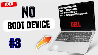 How To Fix Dell LaptopPC No Bootable Device Found  dell laptop fix quotNo boot device found Dell EASY [upl. by Nnylatsyrk]