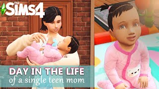 A Day In The Life Of A Single Teenage Mom  Sims 4  ThePixelSpace [upl. by Rickard]