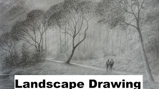 How to Draw Landscapes The Graphite Powder Technique [upl. by Phillada]